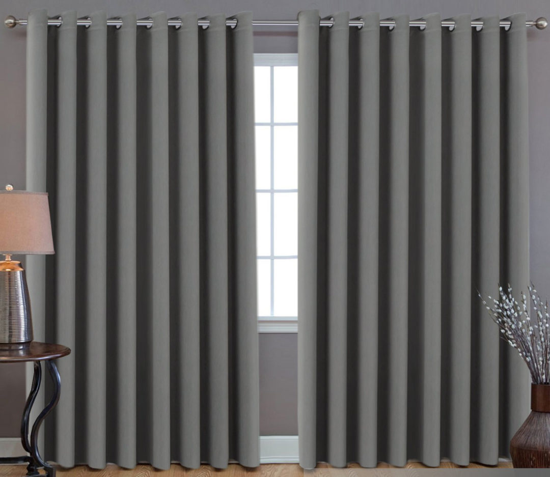 EMEMA Rideaux Rayés Semi-Transparents avec Œillets - Set de 2 pour